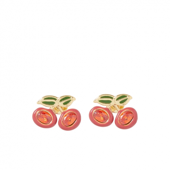 Coach Cherry Stud Earrings - Red Coach Cherry Stud Earrings - Red