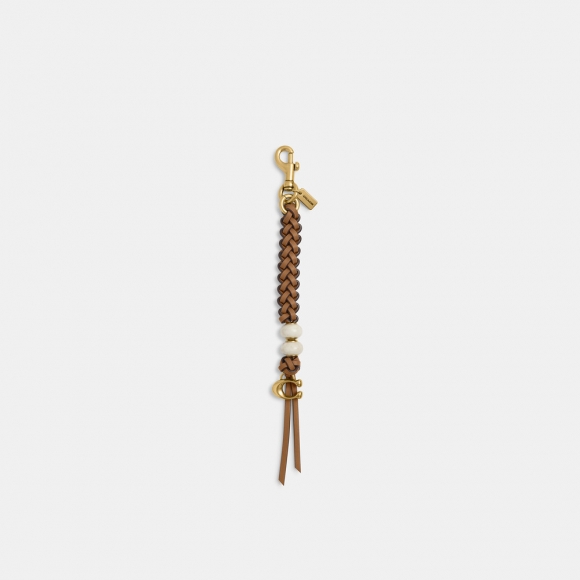 Coach Heritage Bead Bag Charm - Brown