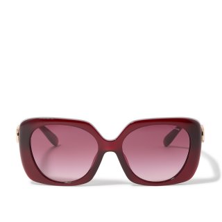 Coach C Oversized Square Sunglasses - BURGUNDY Coach C Oversized Square Sunglasses - BURGUNDY