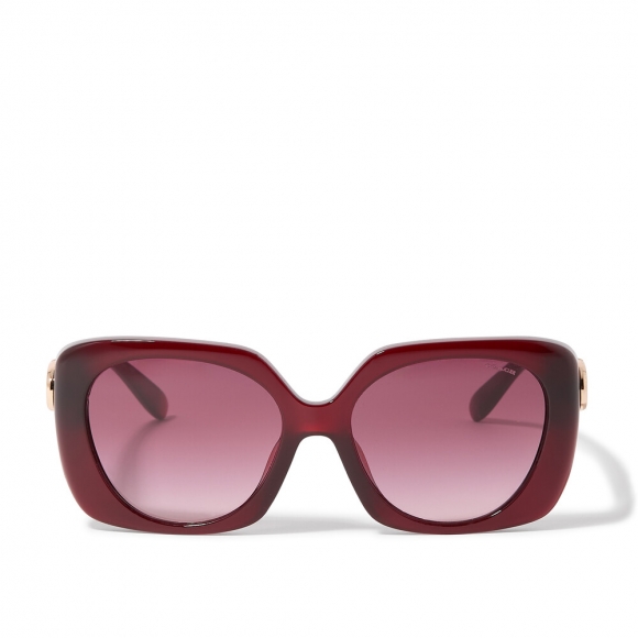 Coach C Oversized Square Sunglasses - BURGUNDY Coach C Oversized Square Sunglasses - BURGUNDY