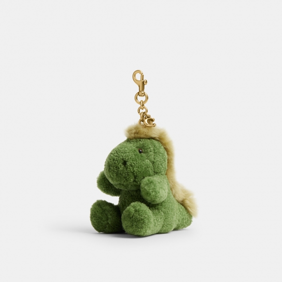 Coach Little Rexy Dino Plushie Bag Charm In Shearling - Multi Colour Coach Little Rexy Dino Plushie Bag Charm In Shearling - Multi Colour