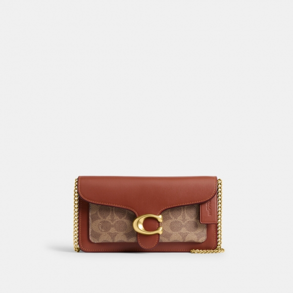 Coach Tabby Chain Clutch In Signature Canvas 21 - Light/Pastel Brown Coach Tabby Chain Clutch In Signature Canvas 21 - Light/Pastel Brown