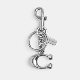 Coach Signature Bag Charm - Silver Coach Signature Bag Charm - Silver