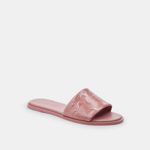 Coach Holly Sandal In Signature Leather - Light/Pastel Pink Coach Holly Sandal In Signature Leather - Light/Pastel Pink