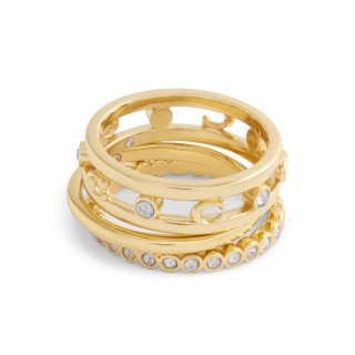 Coach Signature C Open Ring Set - Gold Coach Signature C Open Ring Set - Gold