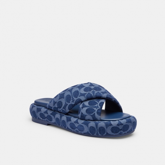 Coach Penelope Signature C Sandal - Dark Blue Coach Penelope Signature C Sandal - Dark Blue