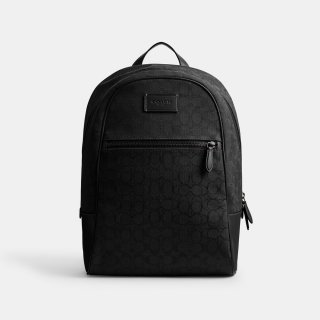 Coach Theo Backpack In Signature Jacquard 27 - Black Coach Theo Backpack In Signature Jacquard 27 - Black