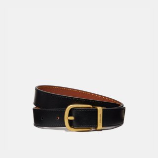 Coach Harness Buckle Reversible Leather Belt - Black Coach Harness Buckle Reversible Leather Belt - Black