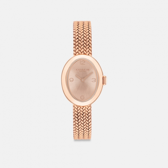 Coach Sammy Stainless Steel Mesh Bracelet Watch, 22.5mm - Rosegold