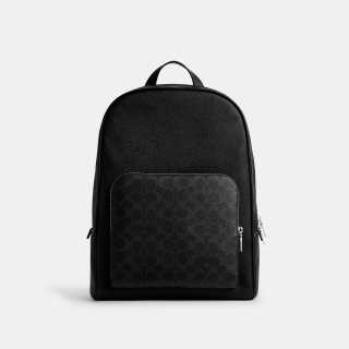 Coach Wade Backpack In Signature Canvas - Black Coach Wade Backpack In Signature Canvas - Black