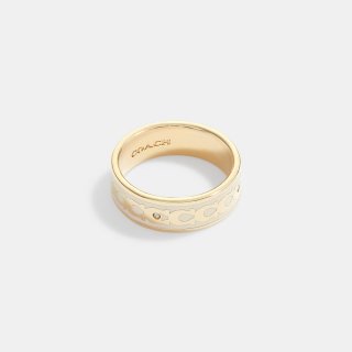 Coach Signature Enamel Ring - WHITE Coach Signature Enamel Ring - WHITE