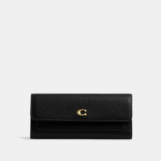 Coach Mila Long Flap Wallet - Black Coach Mila Long Flap Wallet - Black