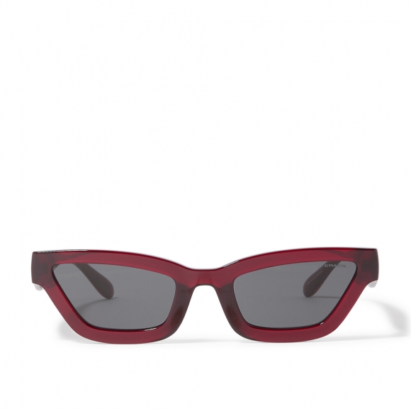 Coach Quilted Narrow Cat Eye Sunglasses - Dark Red Coach Quilted Narrow Cat Eye Sunglasses - Dark Red