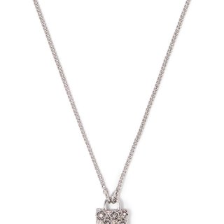 Coach Tearose Bag Pendant Necklace - Silver