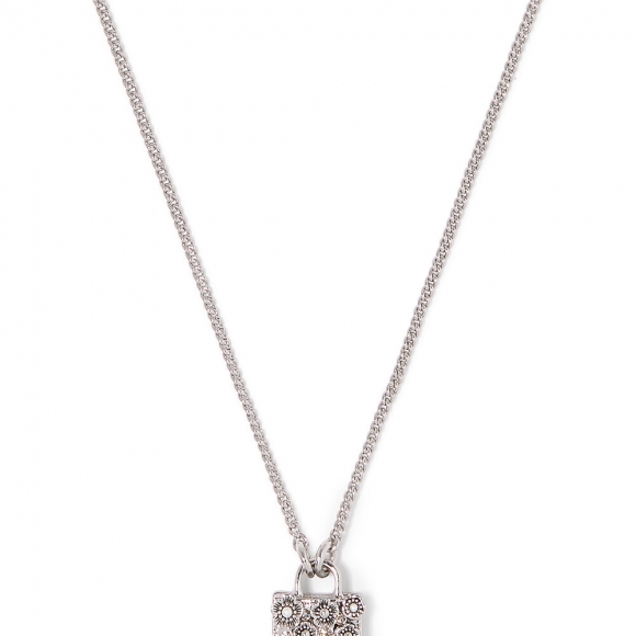 Coach Tearose Bag Pendant Necklace - Silver Coach Tearose Bag Pendant Necklace - Silver