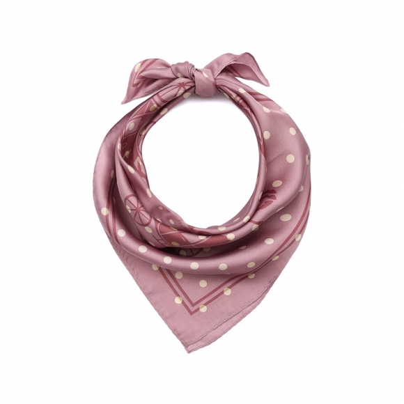 Coach Horse And Carriage Dot Printed Silk Band - Light/Pastel Purple