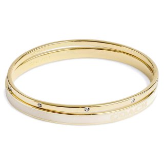 Coach Signature Duo Bangles, Set Of 2 - WHITE Coach Signature Duo Bangles, Set Of 2 - WHITE