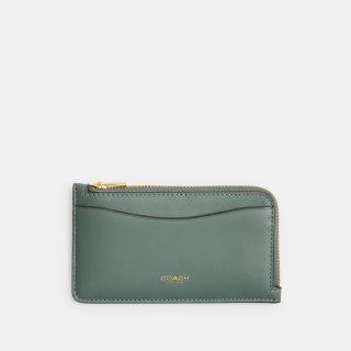 Coach New York Zip Card Case - Open Blue Coach New York Zip Card Case - Open Blue