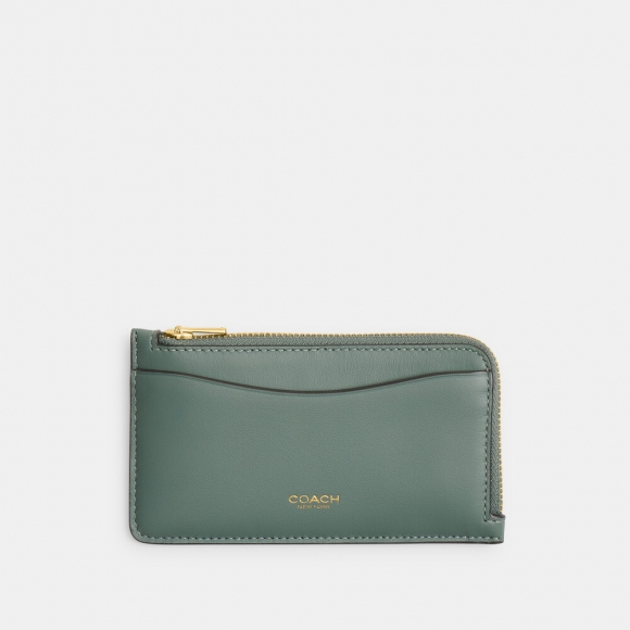 Coach New York Zip Card Case - Open Blue Coach New York Zip Card Case - Open Blue