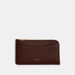 Coach New York Zip Card Case - DARK BROWN Coach New York Zip Card Case - DARK BROWN