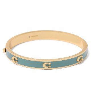 Coach Pegged C Enamel Hinged Bangle Bracelet - Blue Coach Pegged C Enamel Hinged Bangle Bracelet - Blue