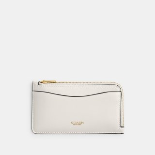 Coach New York Zip Card Case - WHITE