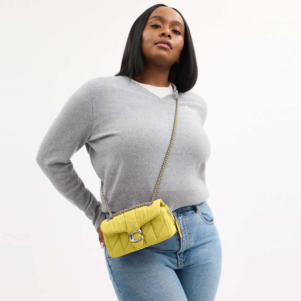 Coach Tabby Shoulder Bag 20 With Quilting - Yellow