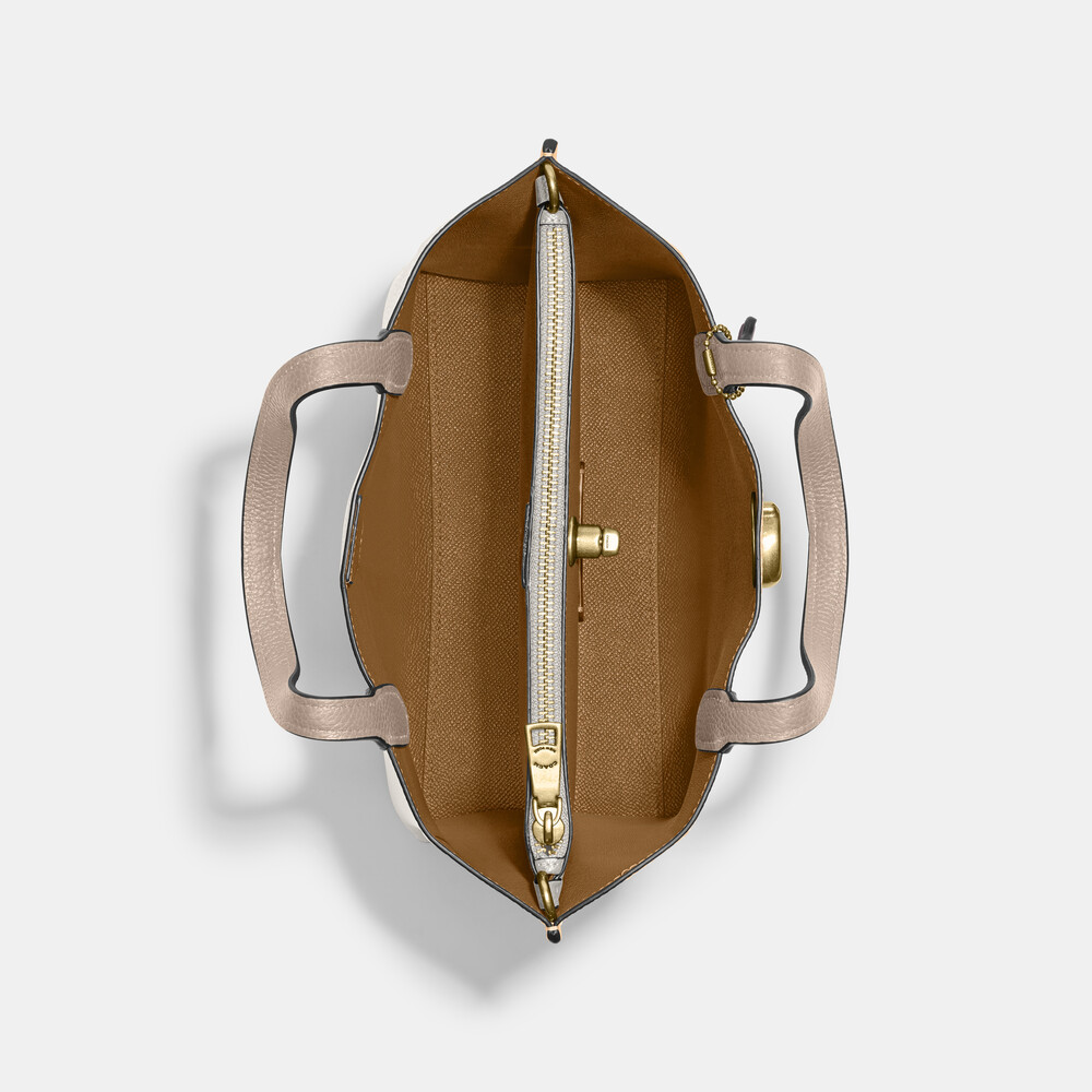 Coach Willow Tote 24 In Colorblock - chalk multi