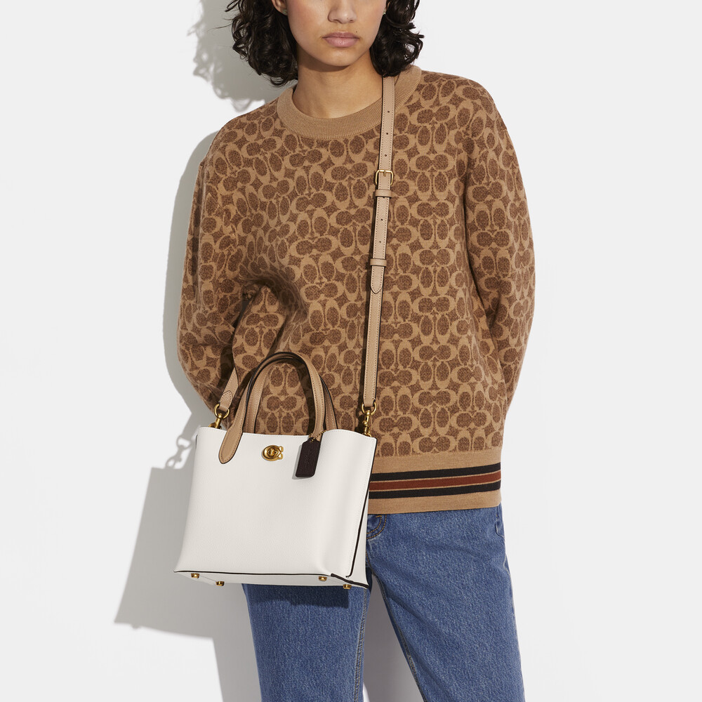 Coach Willow Tote 24 In Colorblock - chalk multi