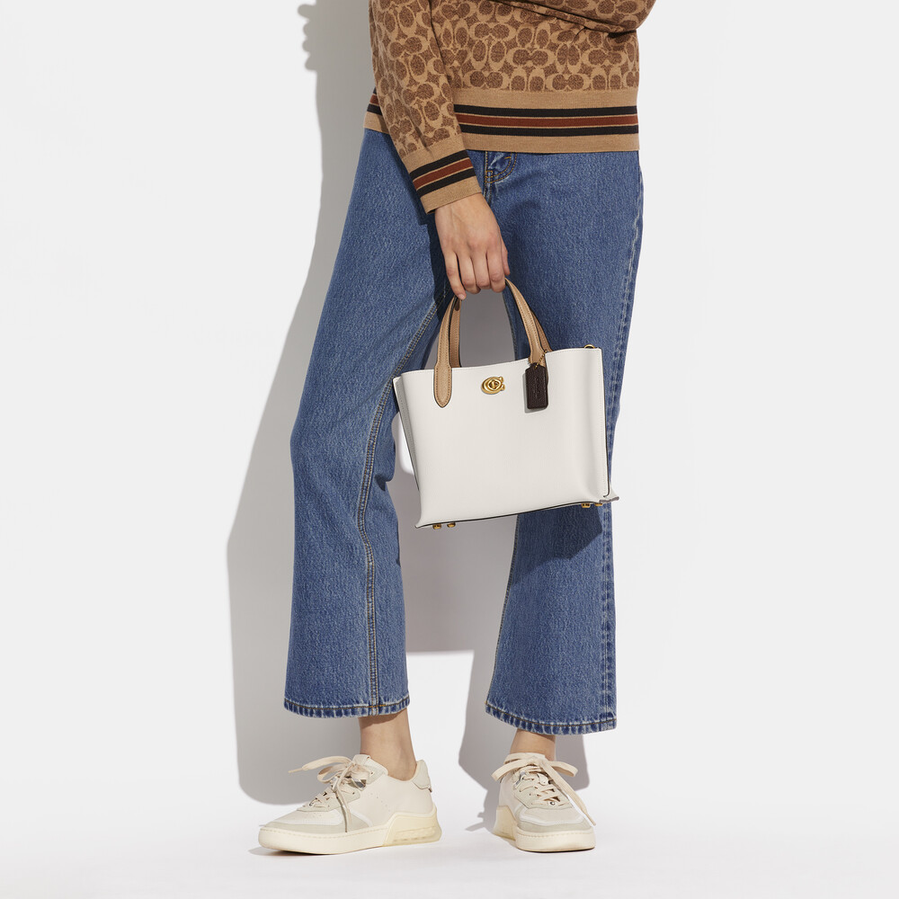 Coach Willow Tote 24 In Colorblock - chalk multi