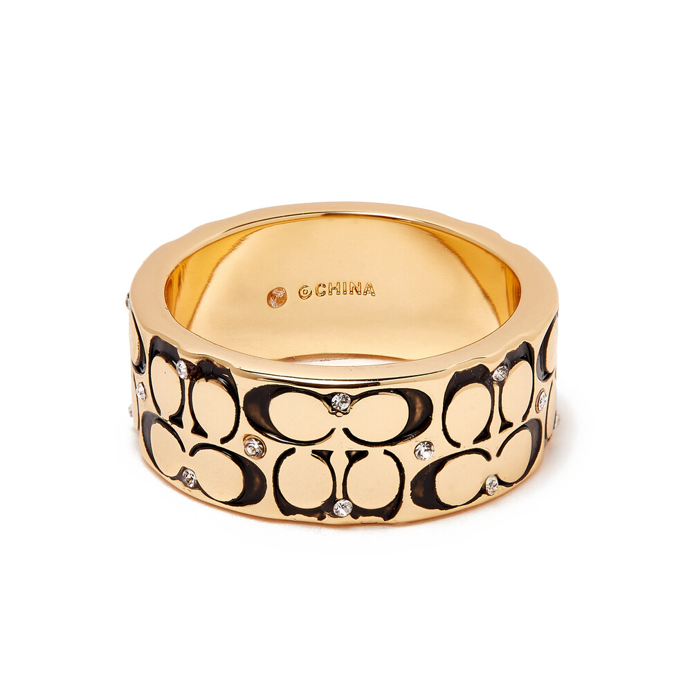 Coach Quilted C Band Ring - Gold