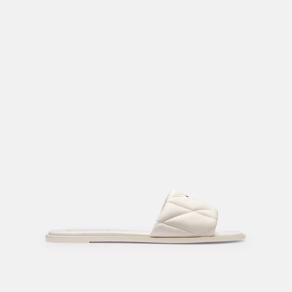 Coach Holly Sandal With Quilting - WHITE