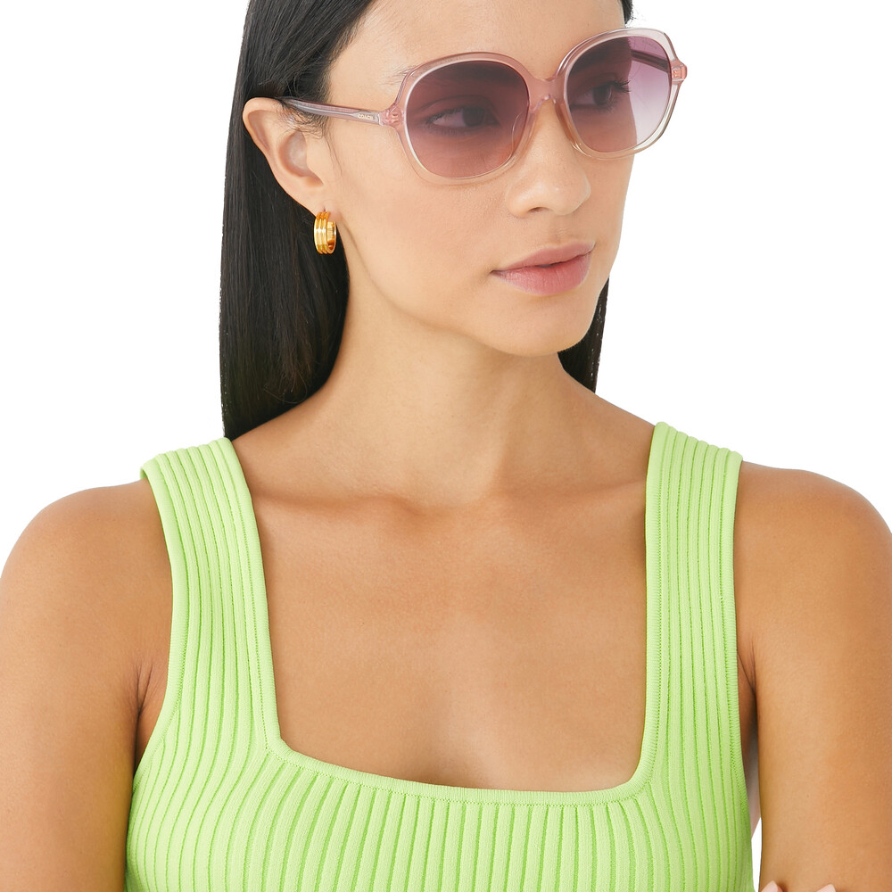 Coach Round Tortoise Sunglasses - Pink