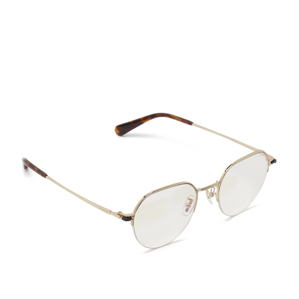 Coach Oval Clip-on Sunglasses In Metal - Green