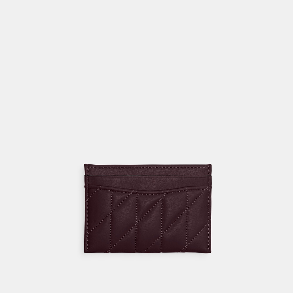 Coach Essential Card Case With Pillow Quilting - Dark Purple