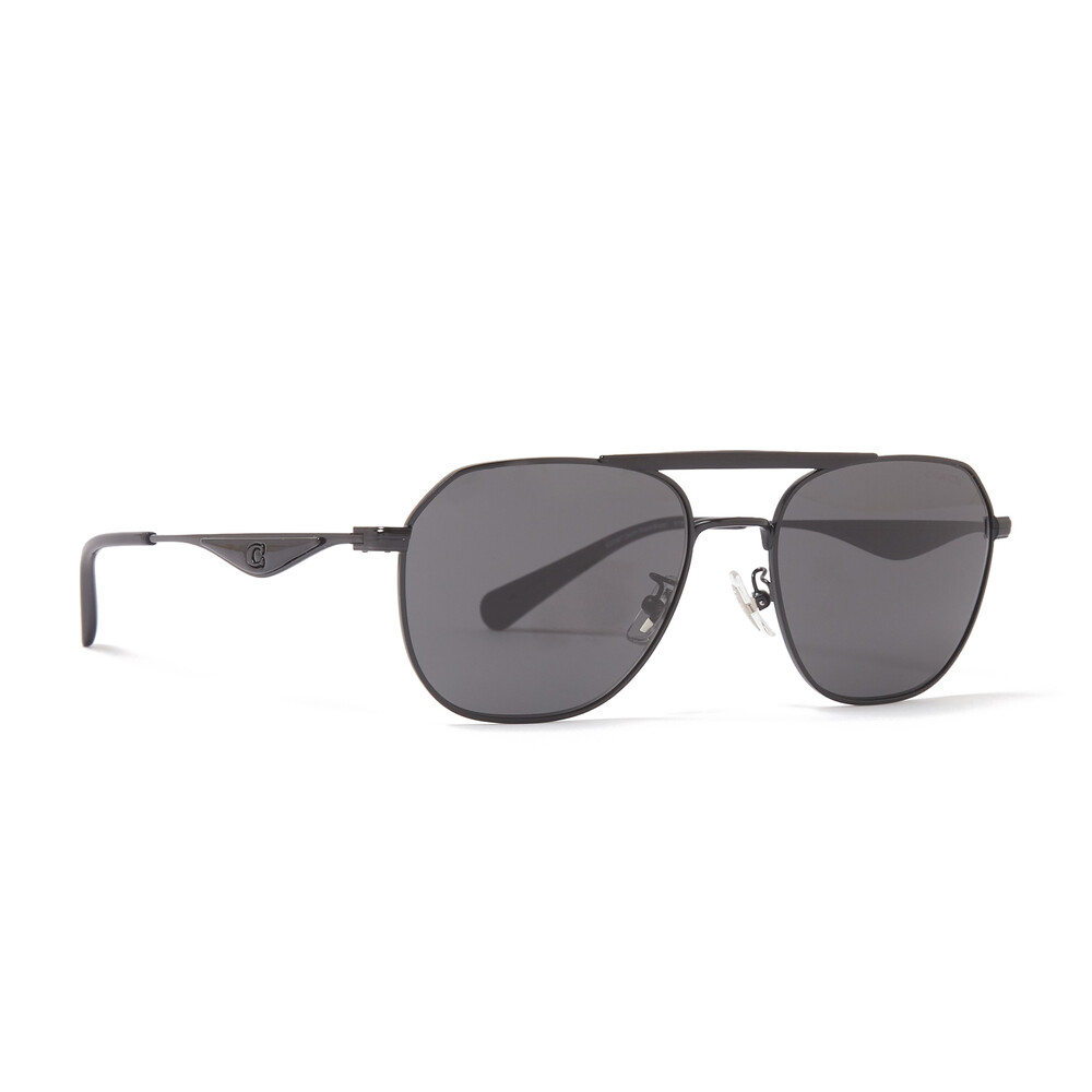 Coach C Hardware Metal Navigator Sunglasses - Black