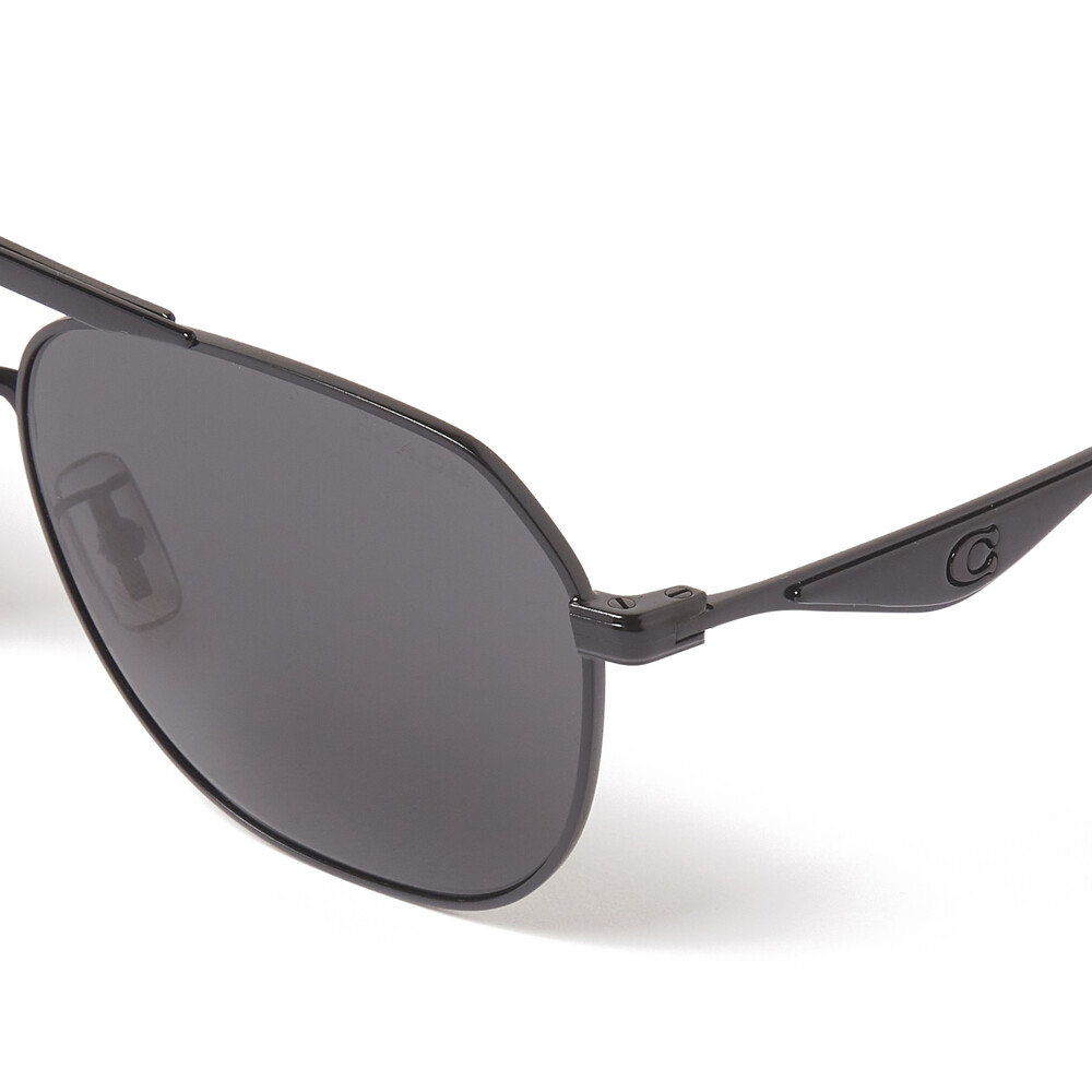 Coach C Hardware Metal Navigator Sunglasses - Black