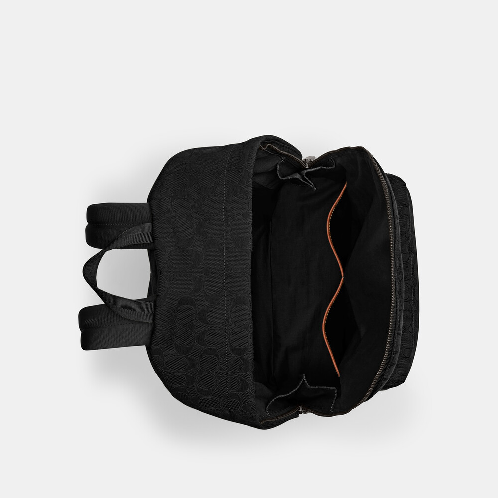 Coach Hall Backpack In Signature Jacquard 29 - Black