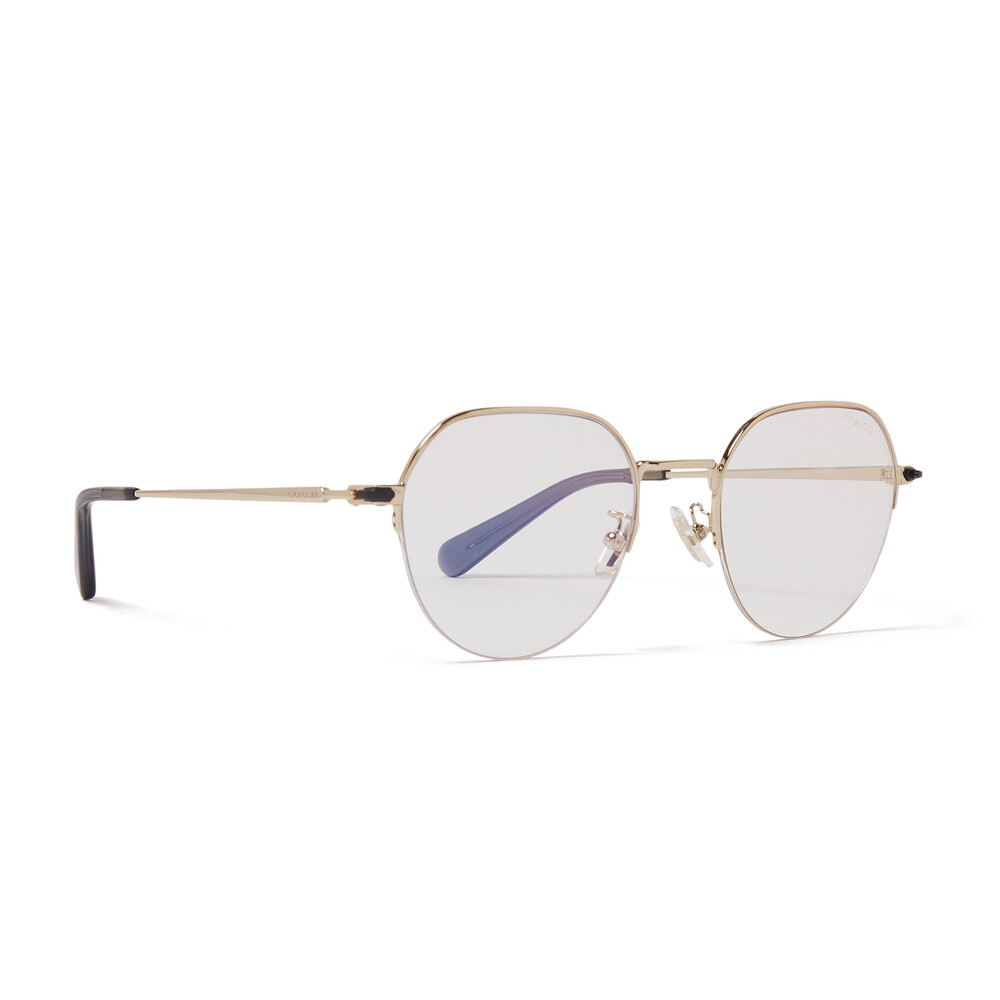 Coach Oval Clip-on Sunglasses In Metal - GREY