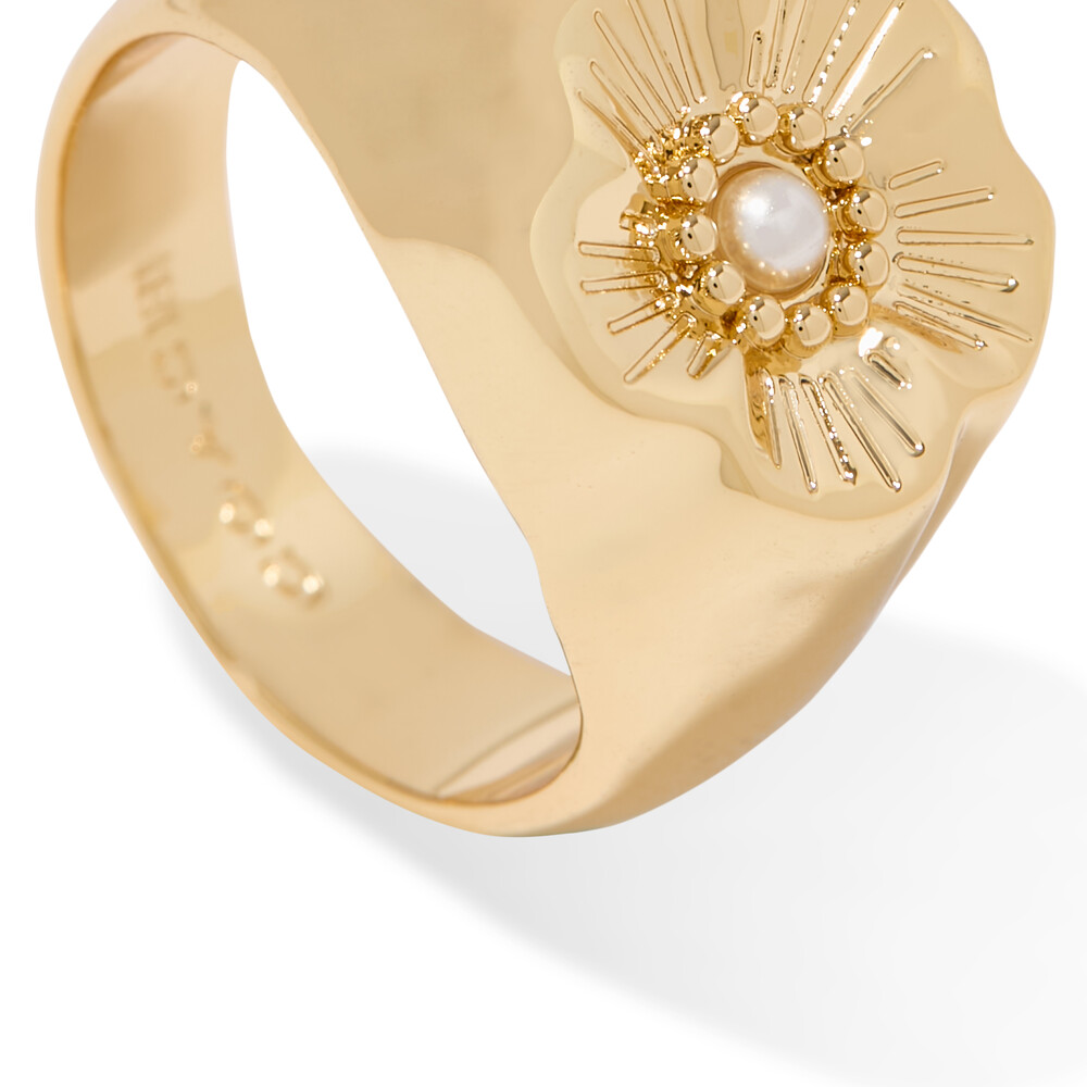 Coach Tearose Cocktail Ring - Gold
