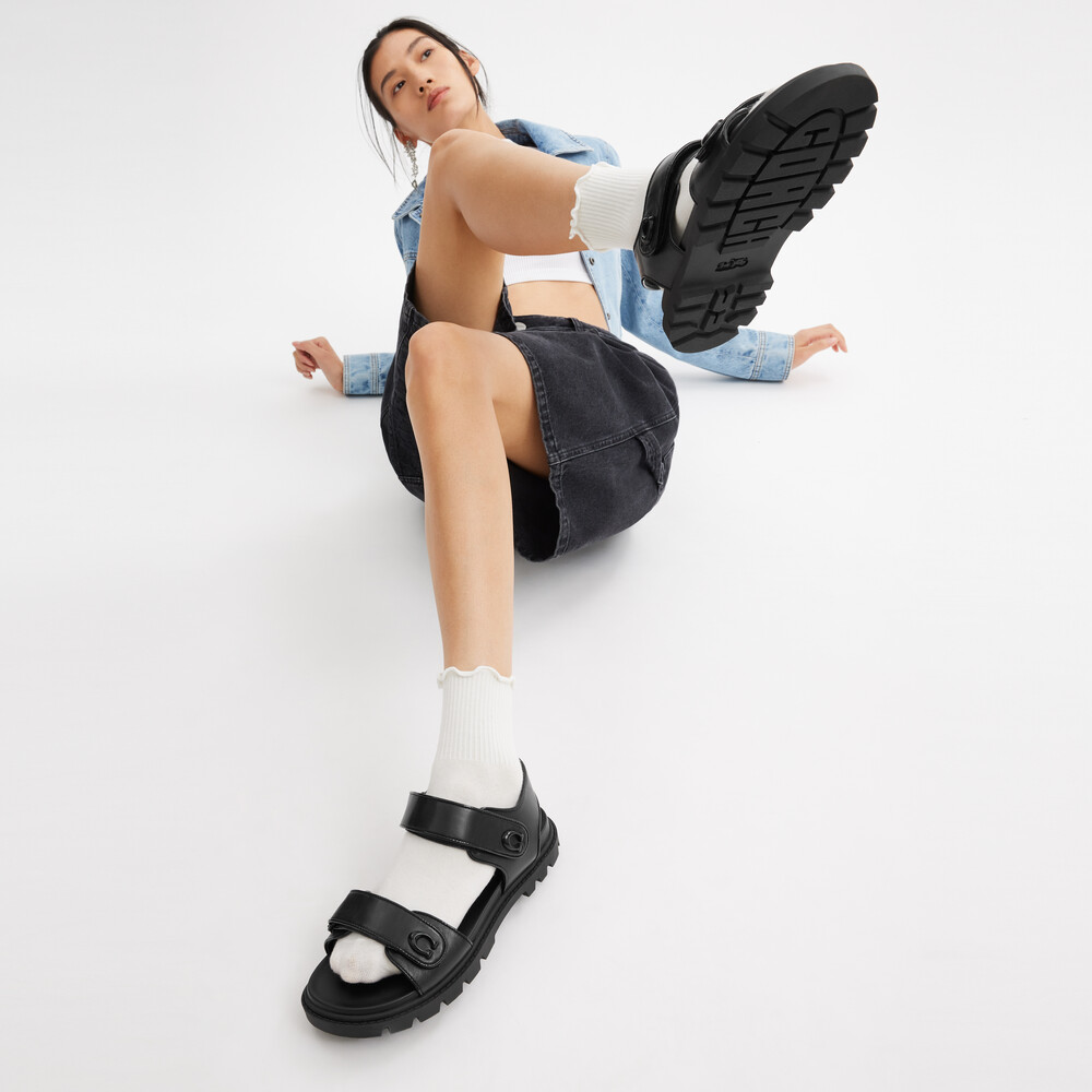 Coach Brynn Sandal - Black