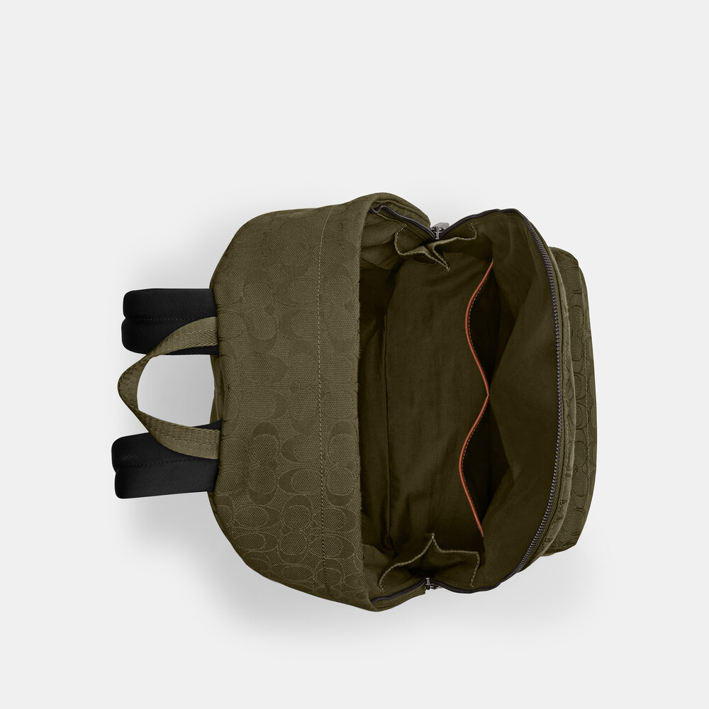 Coach Hall Backpack In Signature Jacquard 29 - Green