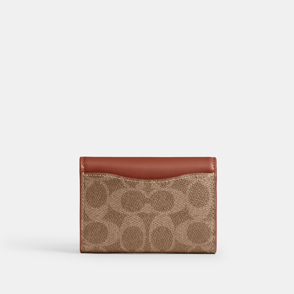 Coach Essential Flap Card Case In Signature Canvas - Multi Colour