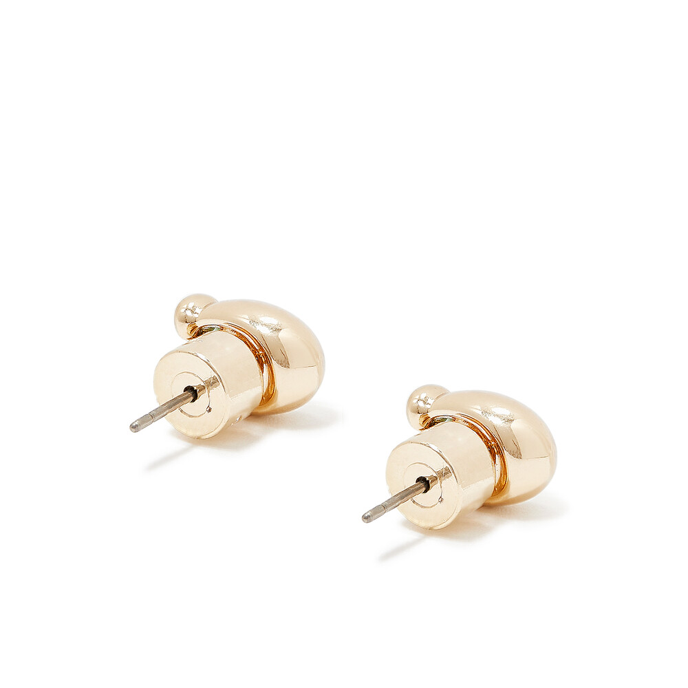Coach Crystal Stud Earrings - Gold