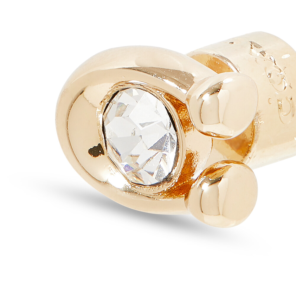 Coach Crystal Stud Earrings - Gold
