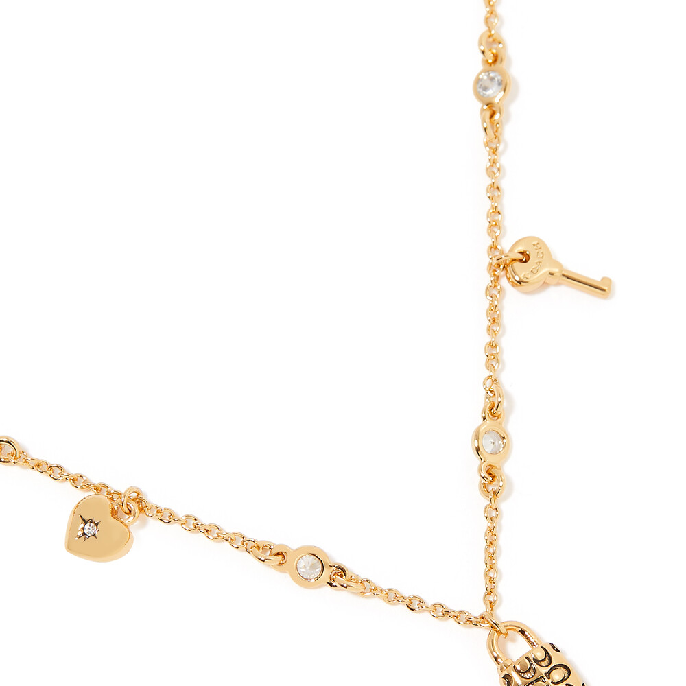Coach Iconic Mini Charm Necklace - Gold
