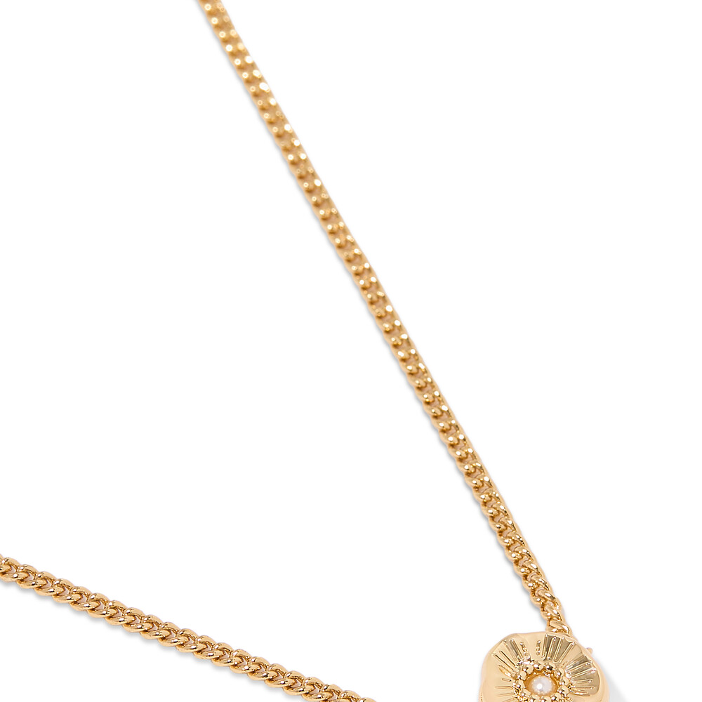 Coach Tearose Pendant Necklace - Gold