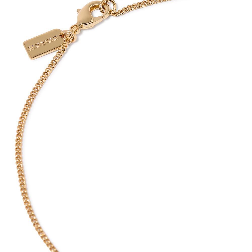 Coach Tearose Pendant Necklace - Gold