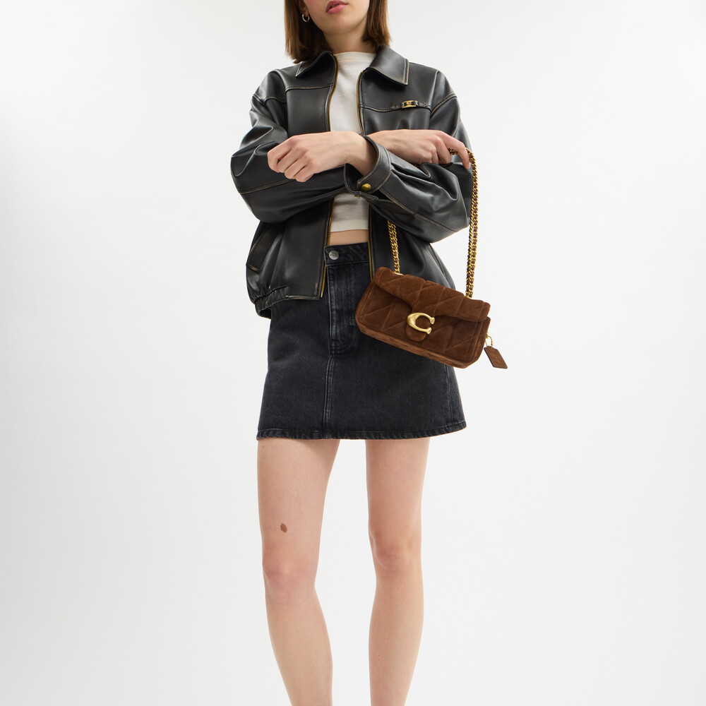 Coach Tabby Shoulder Bag 20 With Quilting - Brown
