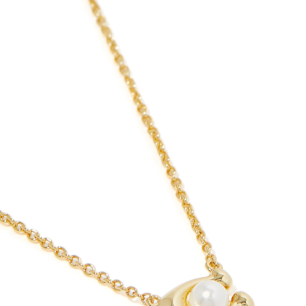 Coach C Pearl Necklace Set - Gold